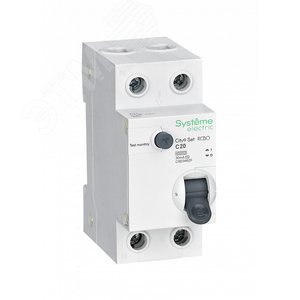 Выключатель автоматический дифференциальный АВДТ 1п+Н 20А 30мА 4.5кА C Systeme Electric