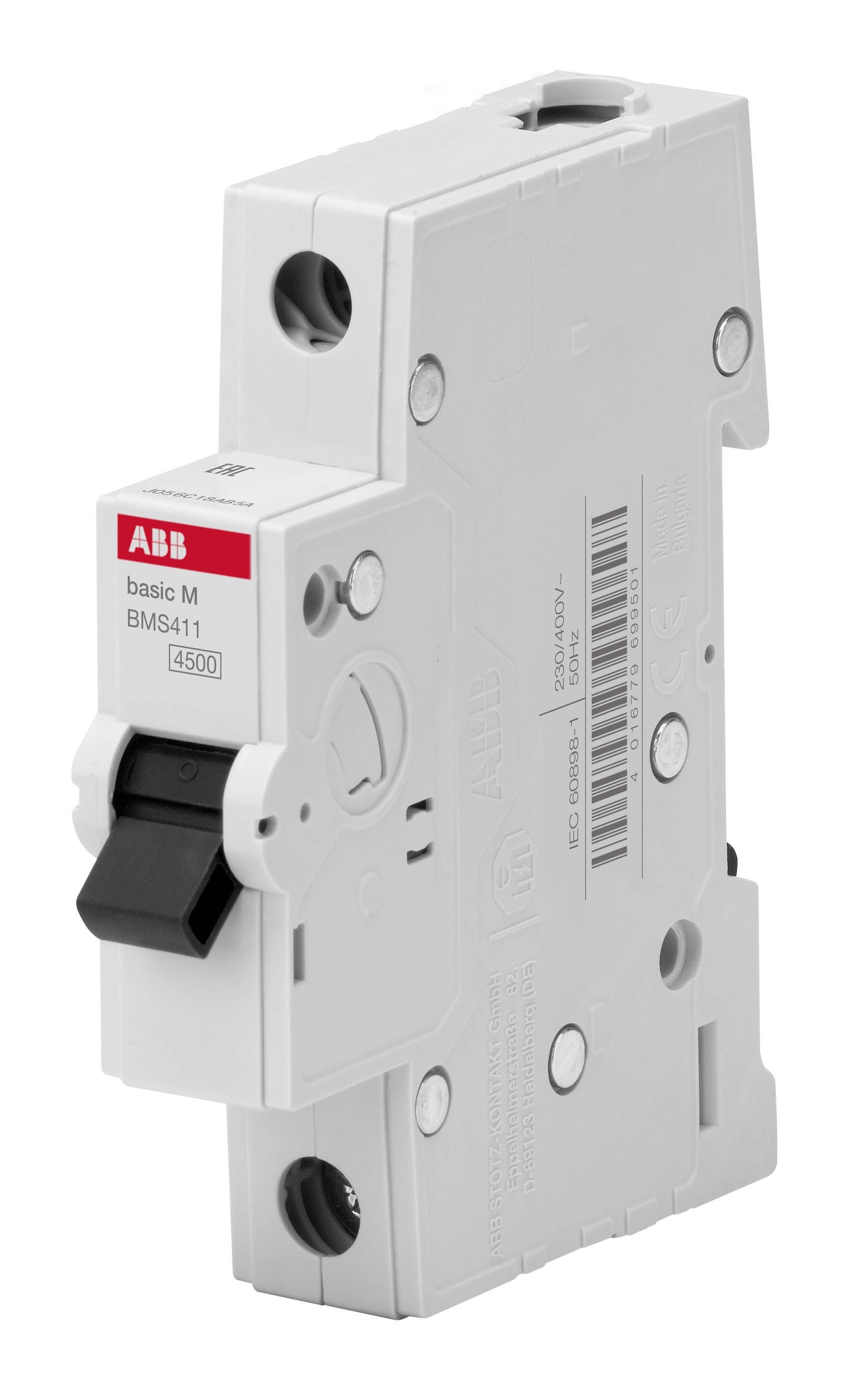 Выключатель автоматический BMS411C25 1п 25А (С) 4,5кА Basic М ABB
