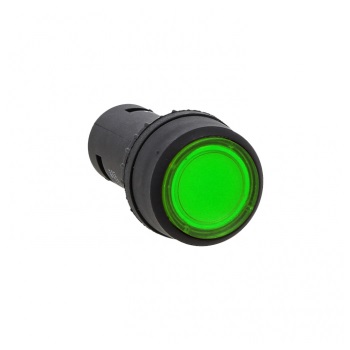 1 148_Кнопка зеленая с подсветкой SW2C-10D EKF